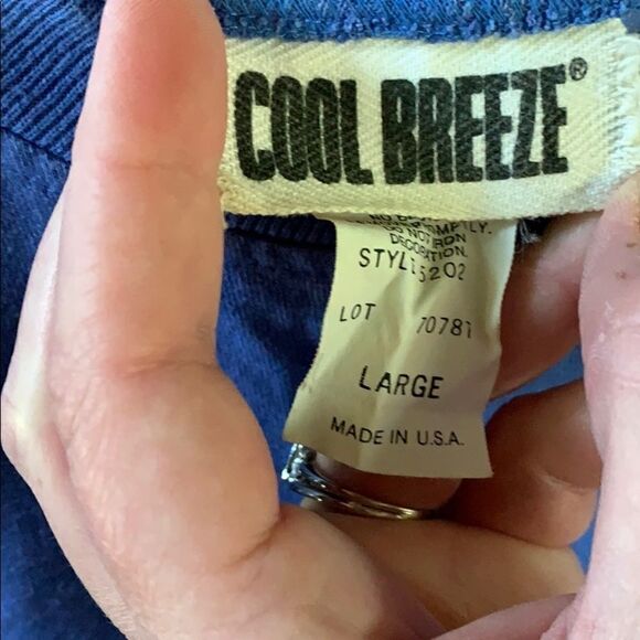 Vintage 90’s Cool Breeze Oversized Crop Top Tee Shirt L - Picture 4 of 5